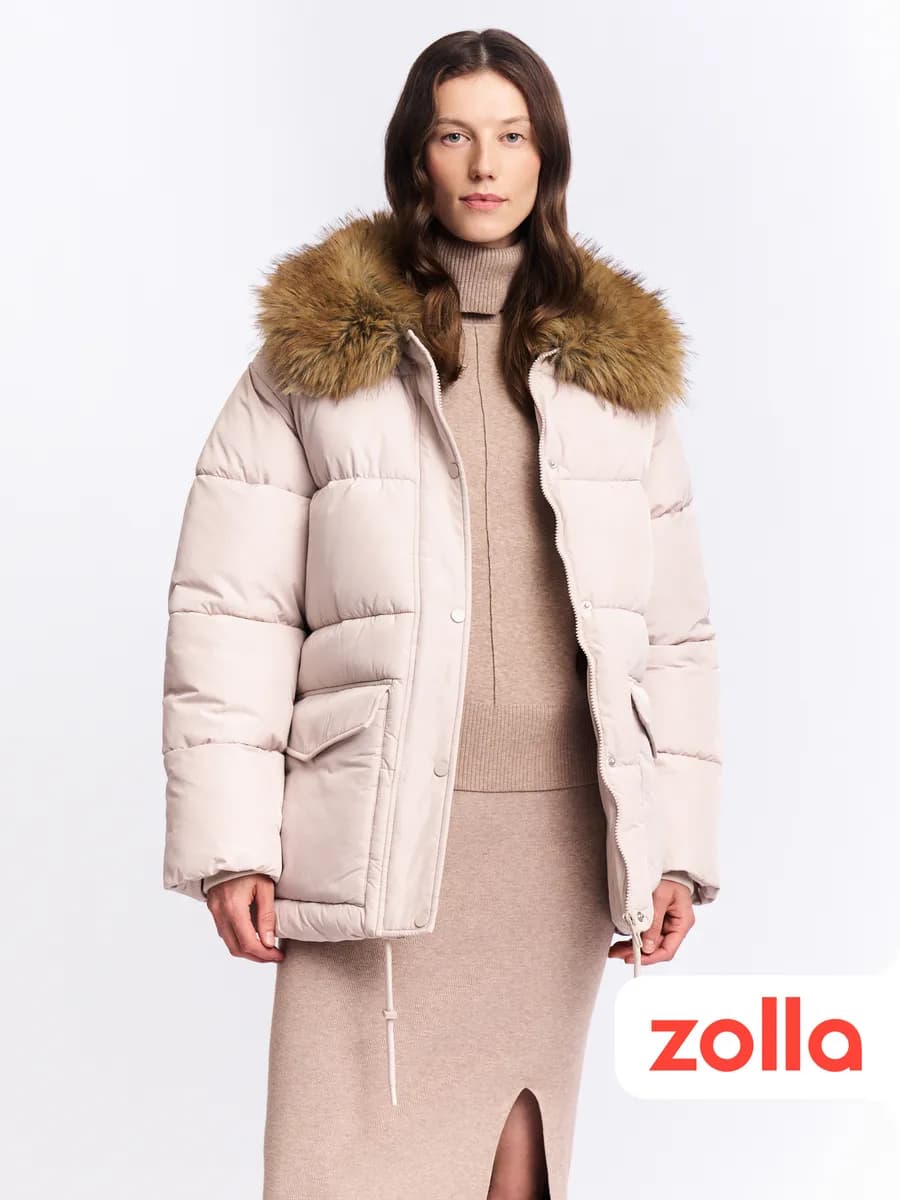 Тёплая женская куртка с экомехом