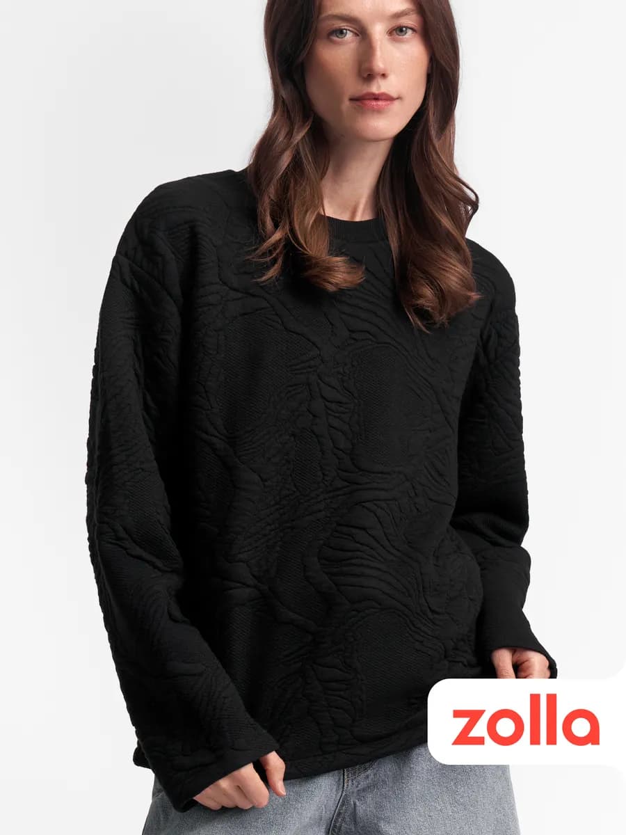 Женский свитшот с фактурным узором