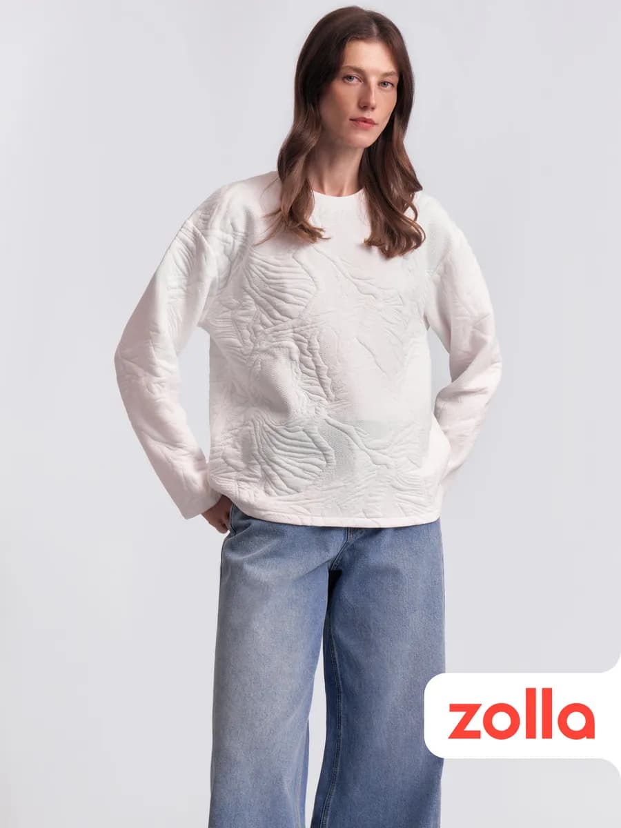 Женский свитшот с фактурным узором