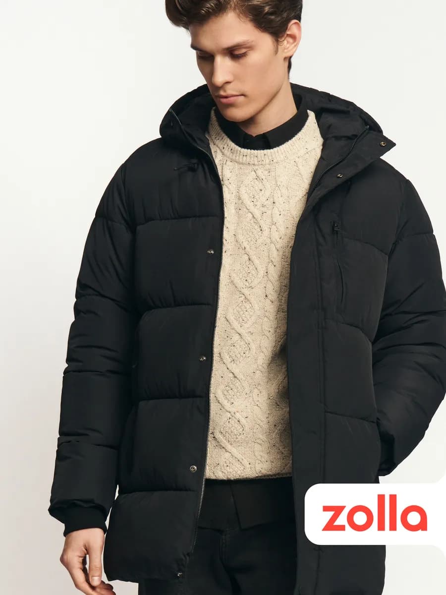 Тёплая мужская куртка с капюшоном