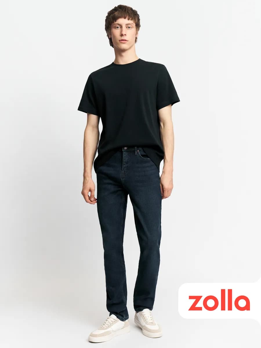 Мужские тёплые джинсы Slim с флисом