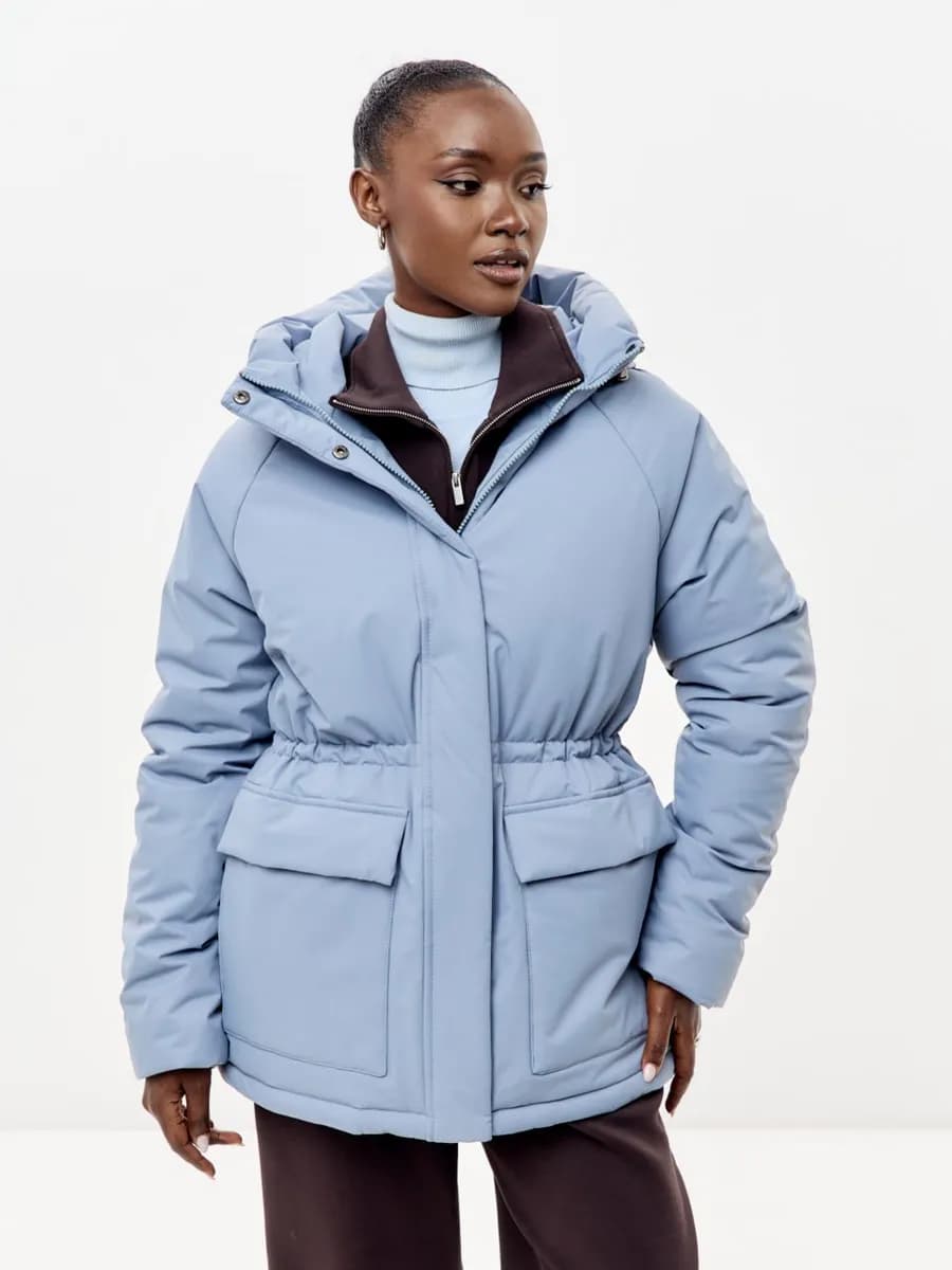 Куртка демисезонная удлиненная с капюшоном