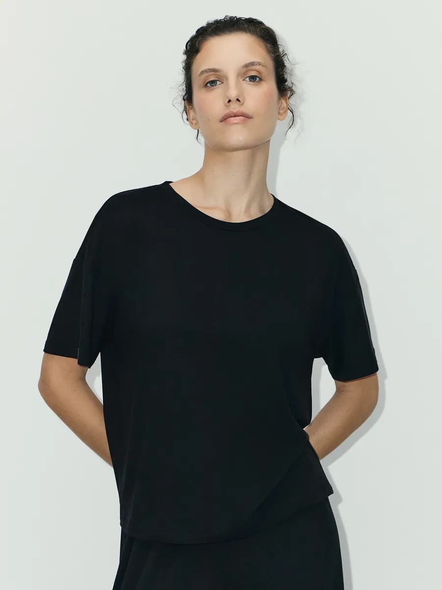 Футболка домашняя укороченная костюм