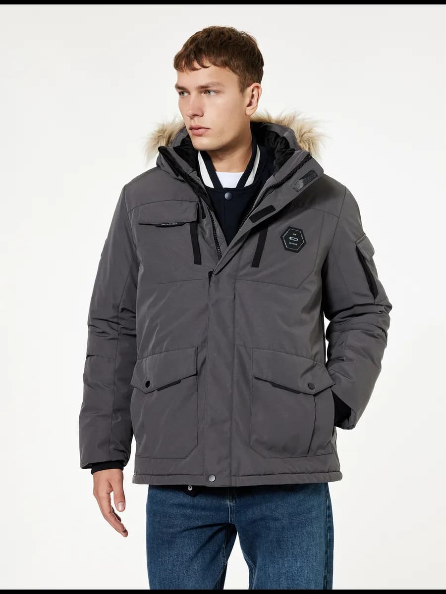 Пуховик мужской с капюшоном