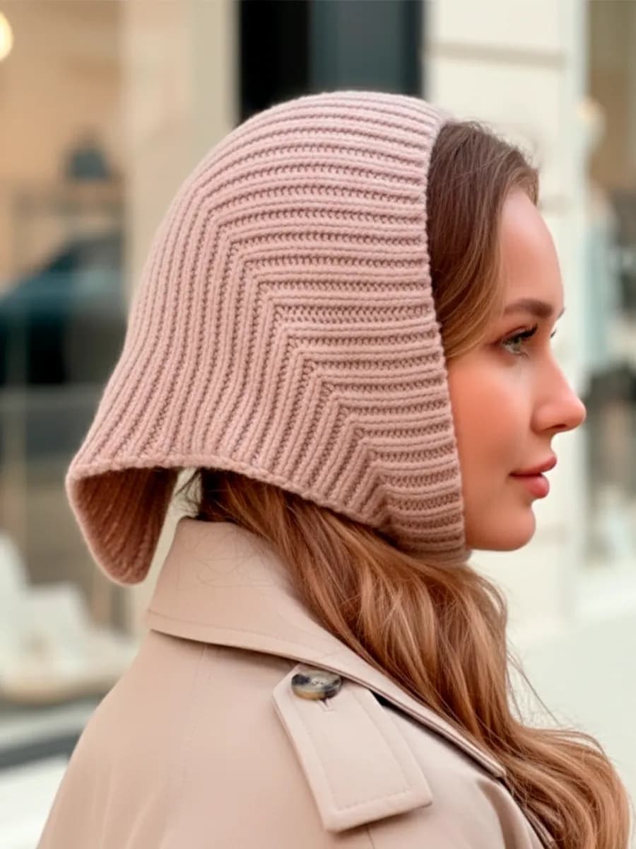 Косынка теплая вязаная из ангоры