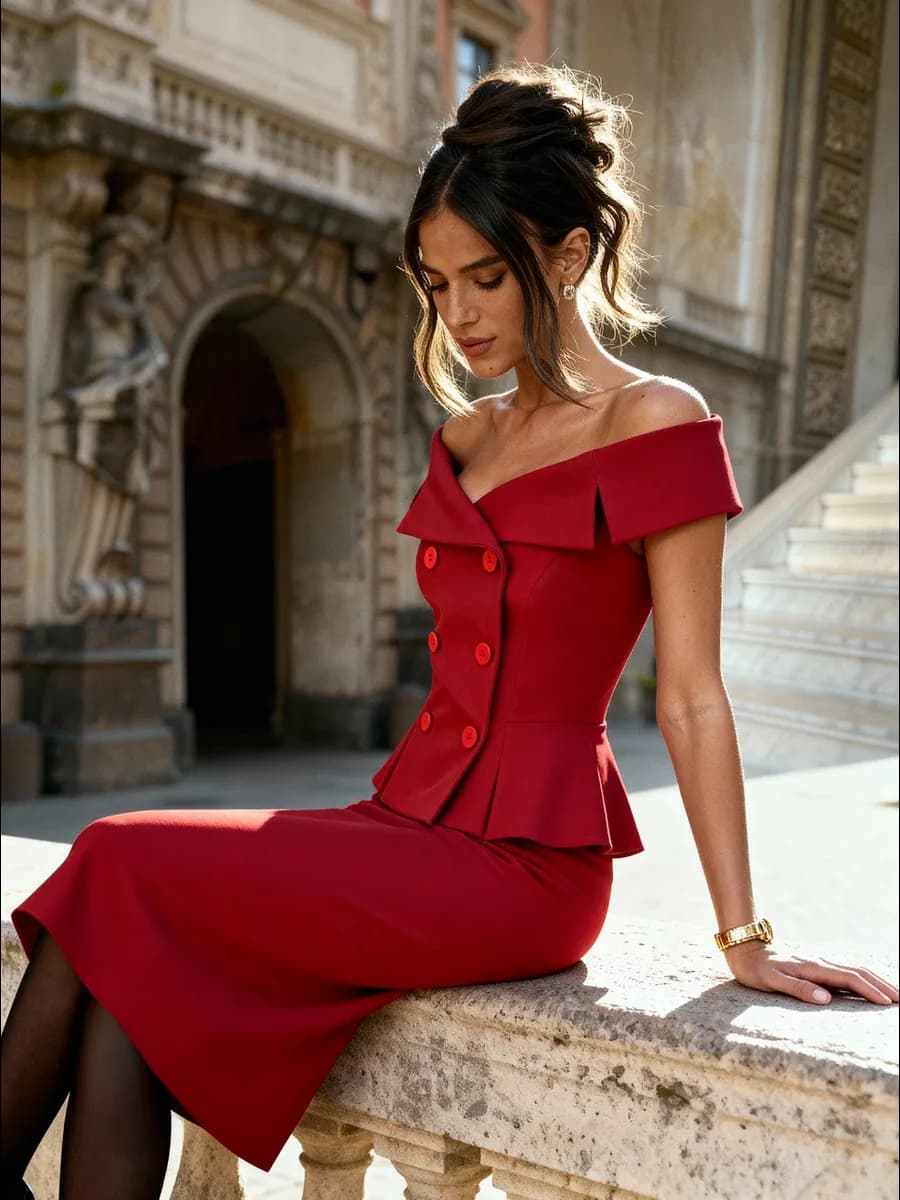 Костюм с юбкой классический праздничный