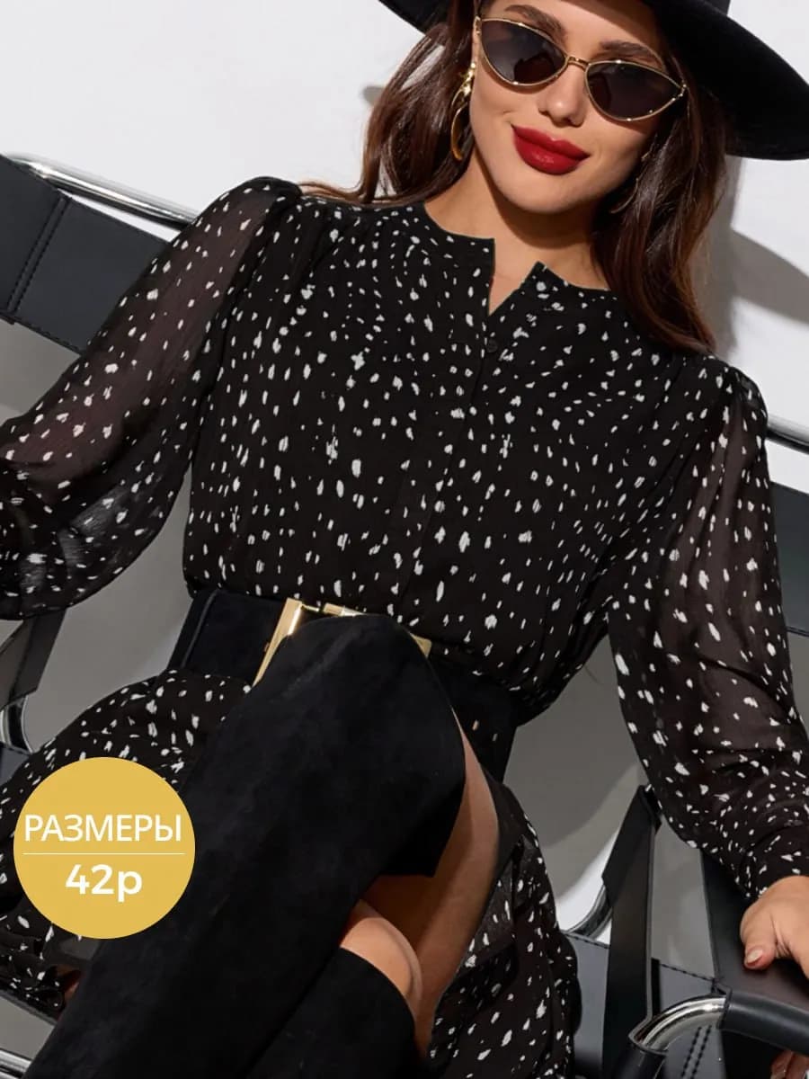 Платье праздничное шифоновое нарядное офисное