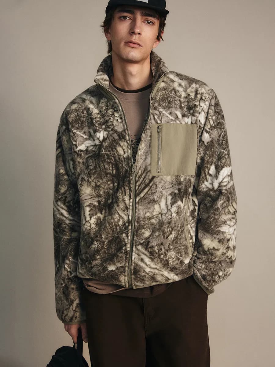 Худи-зипка флисовая с принтом