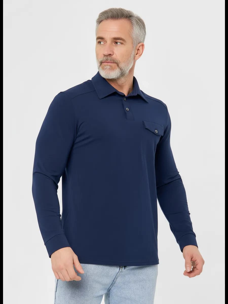 Рубашка поло с длинным рукавом лонгслив