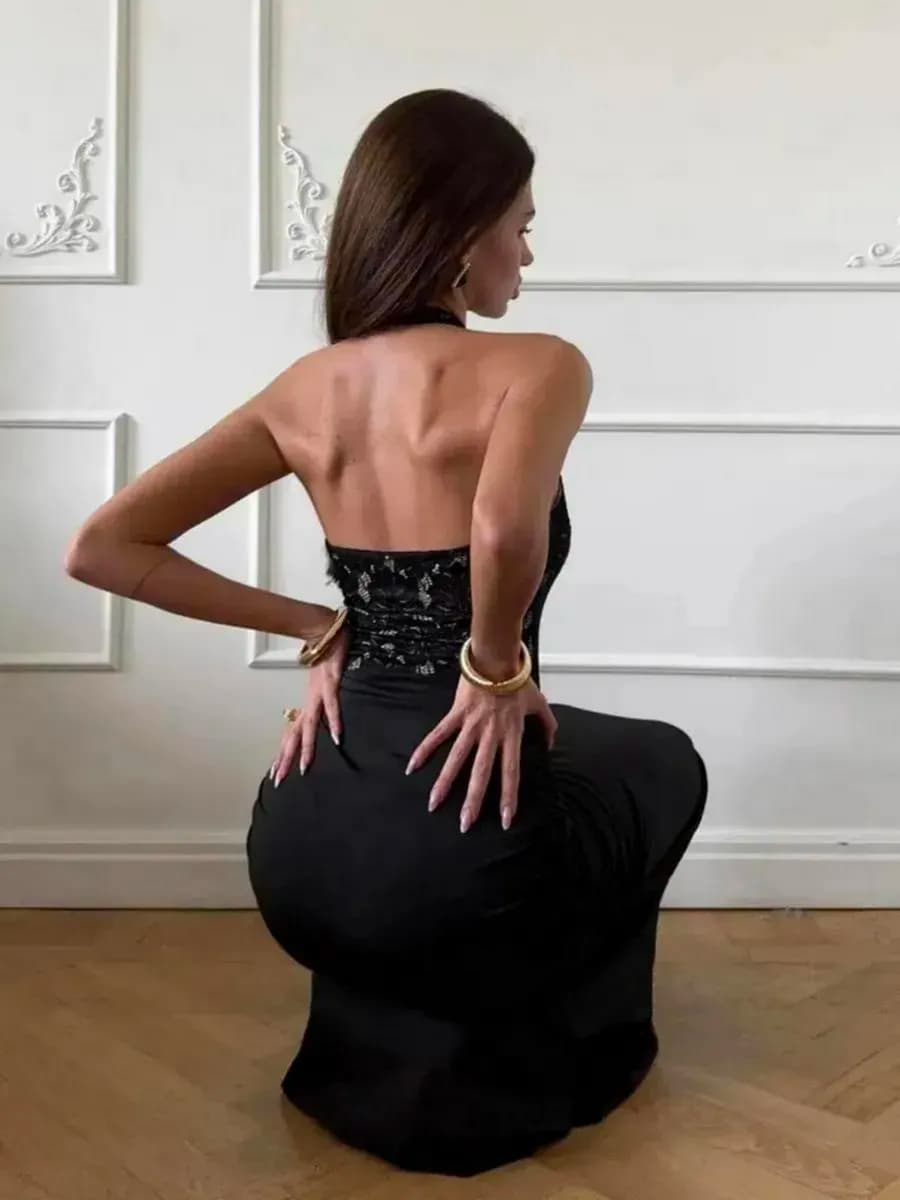 Платье вечернее праздничное с кружевом