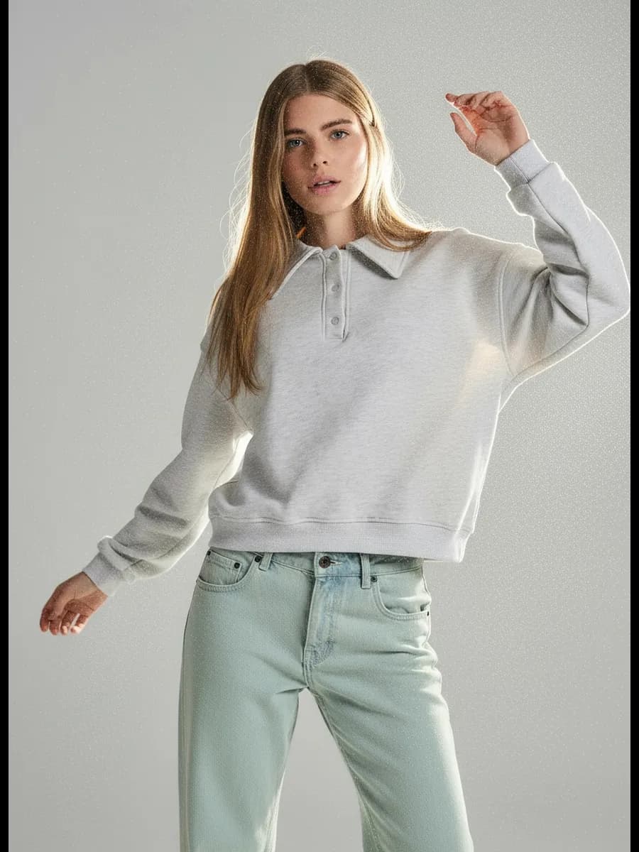 Толстовка поло оверсайз