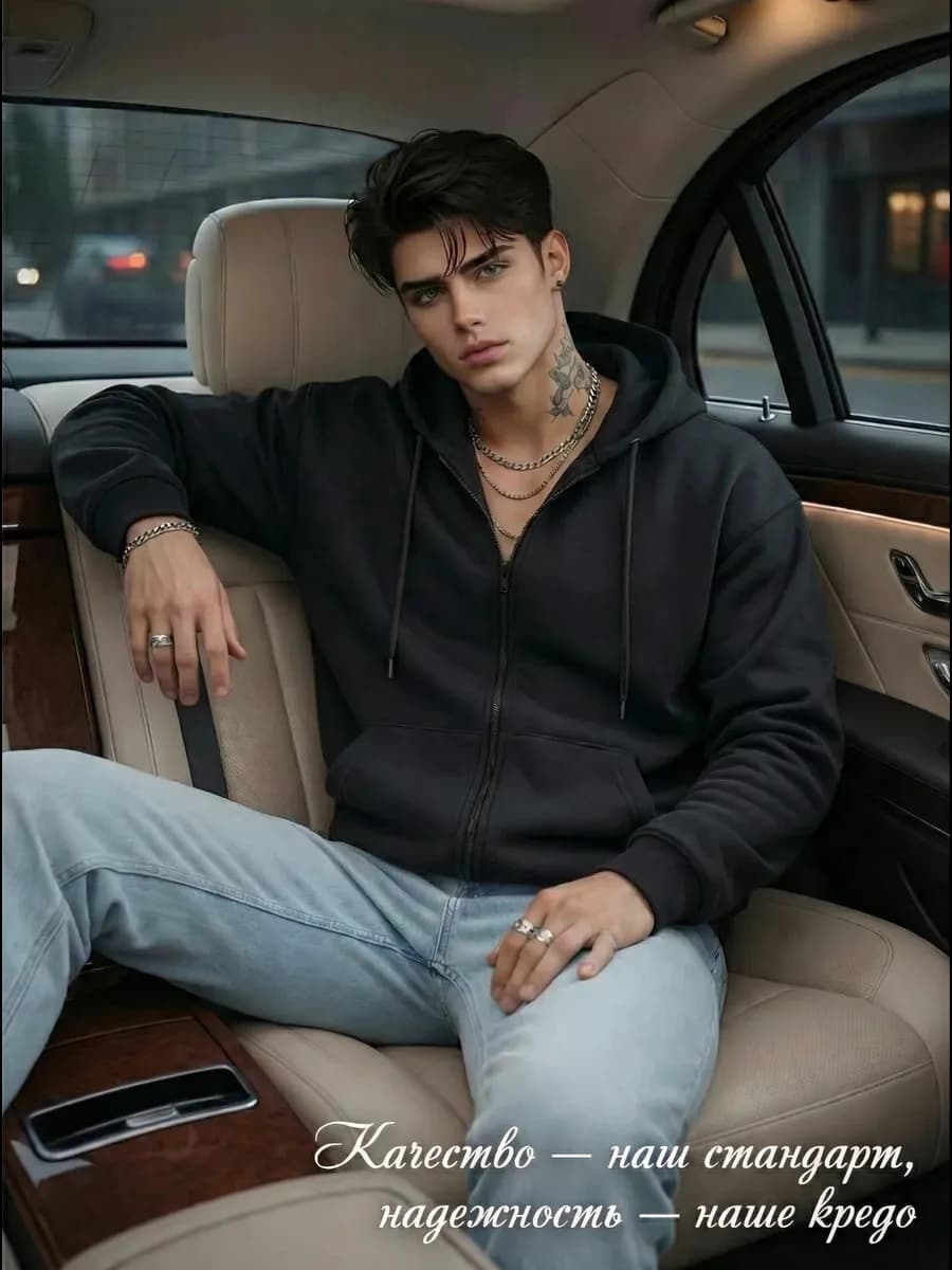 зип худи с начесом