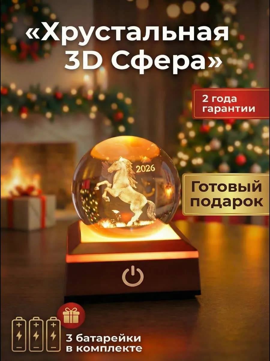 Ночник настольный символ 2026 года Огненной Лошади