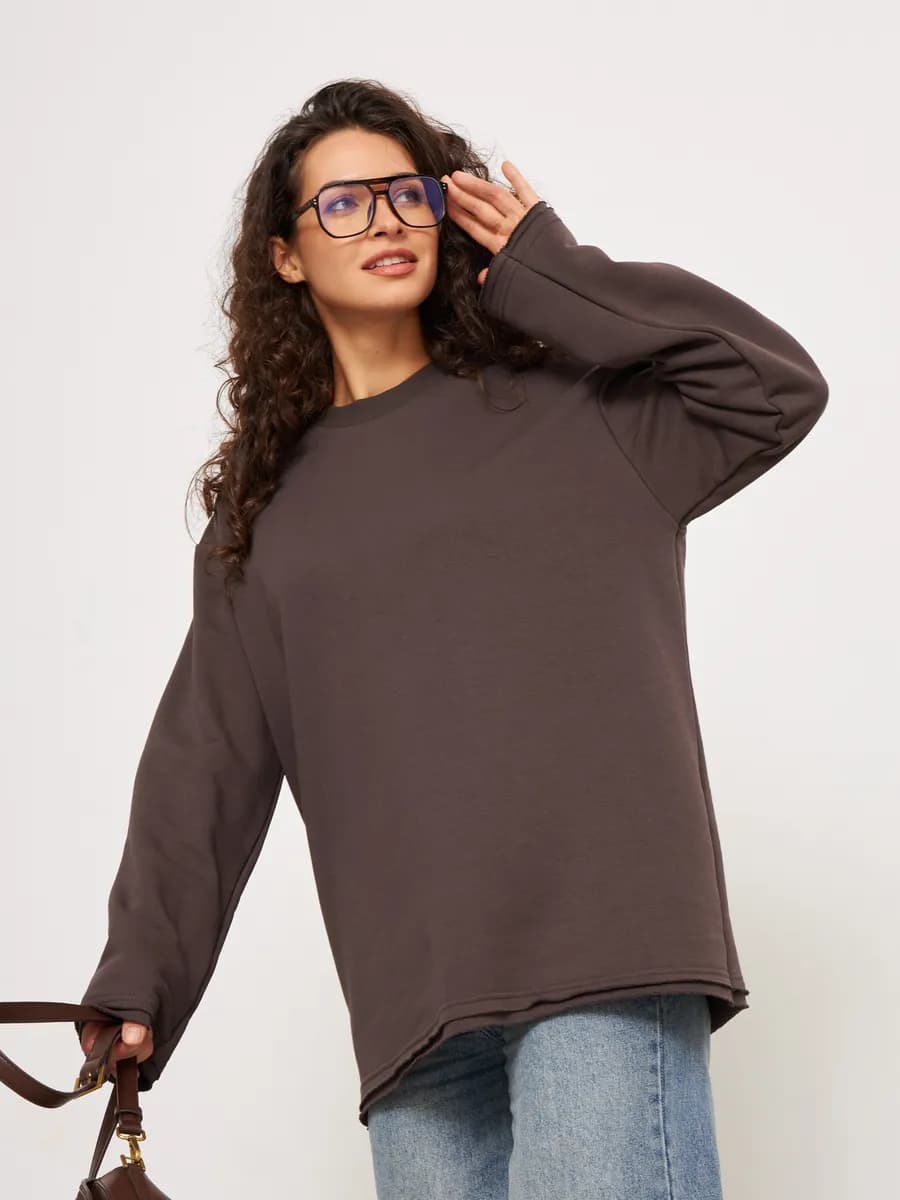 Свитшот оверсайз удлиненный