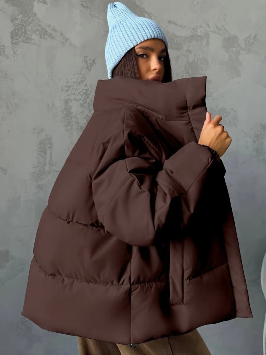 Куртка бомбер женская демисезонная оверсайз короткая