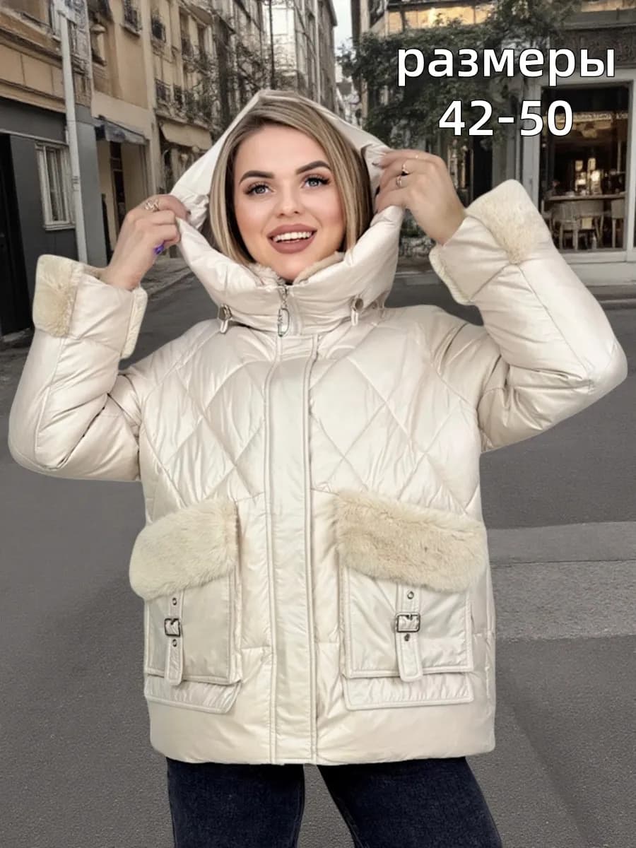 Зимний пуховик короткий