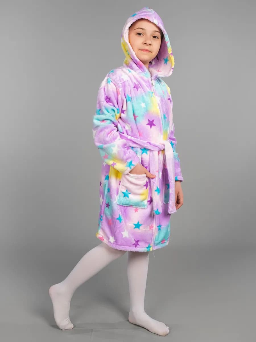 Халат детский на замке махровый