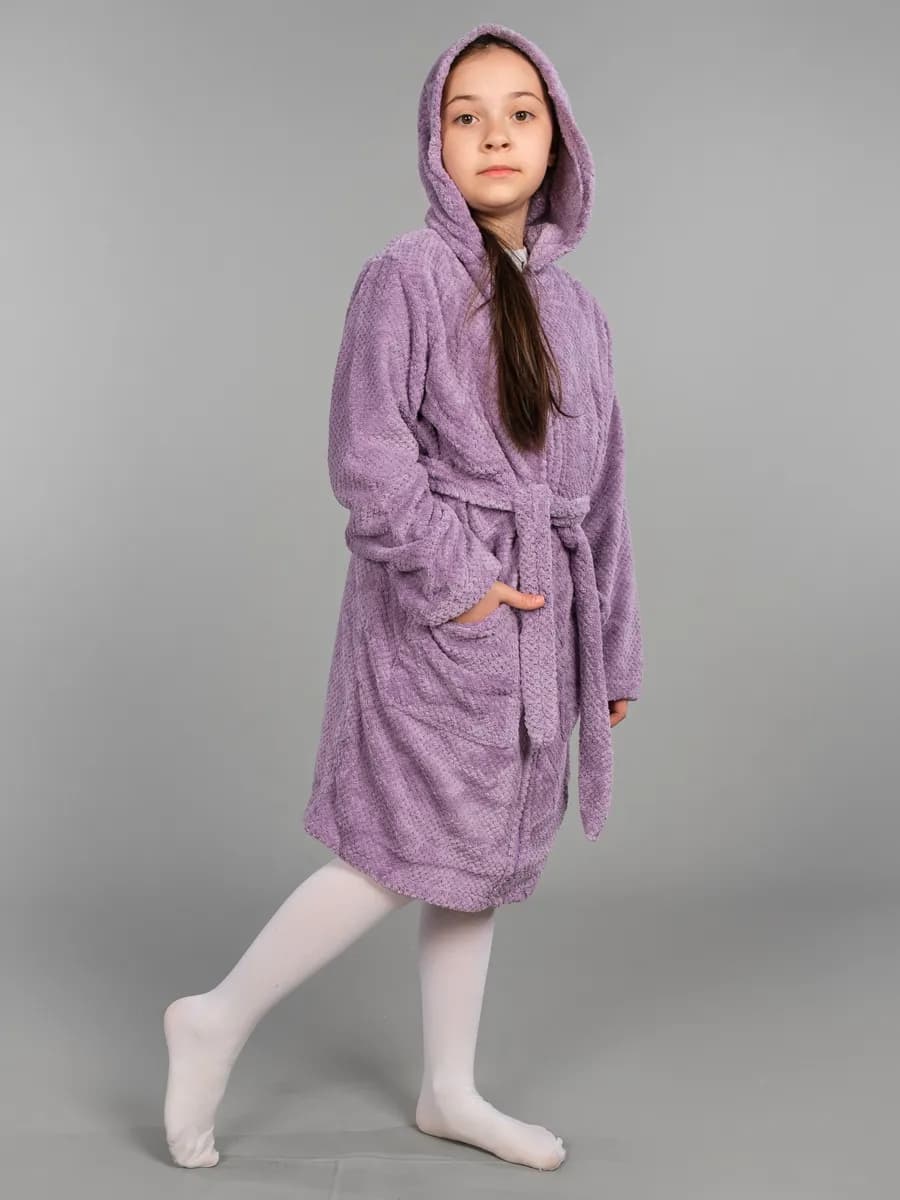 Халат детский на замке махровый - фото 1