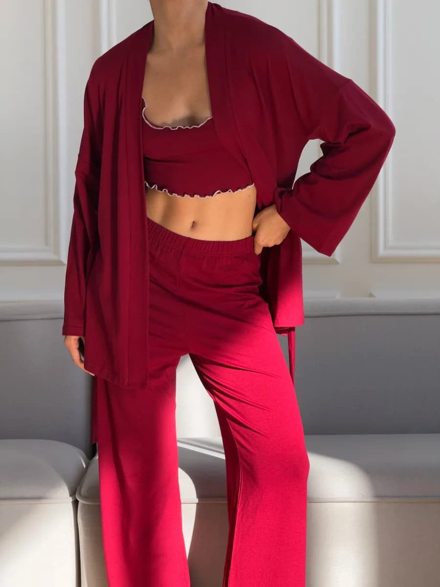 Пижама тройка вискоза