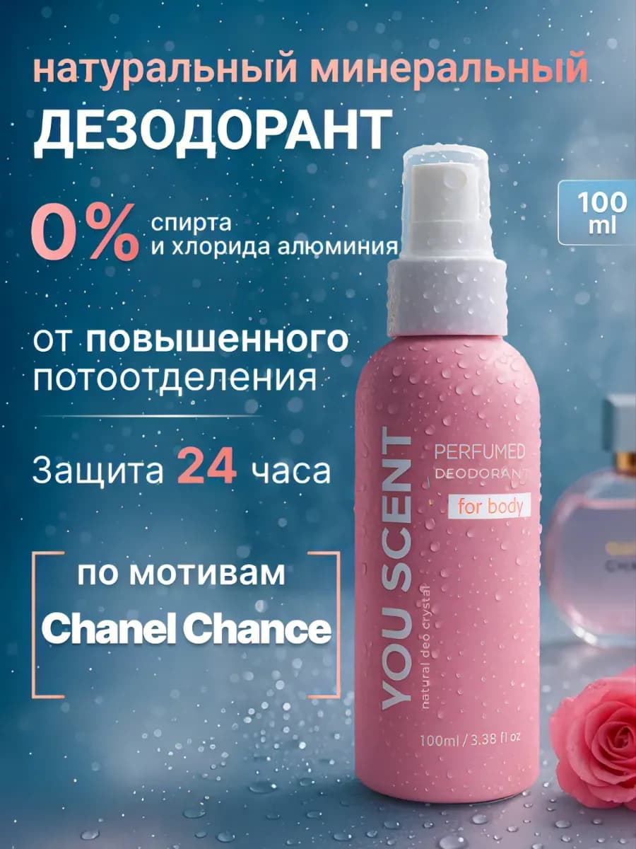 Натуральный дезодорант минеральный парфюмированный женский