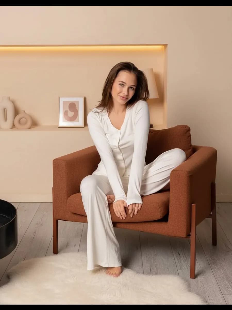 Костюм домашний трикотажный с длинным рукавом