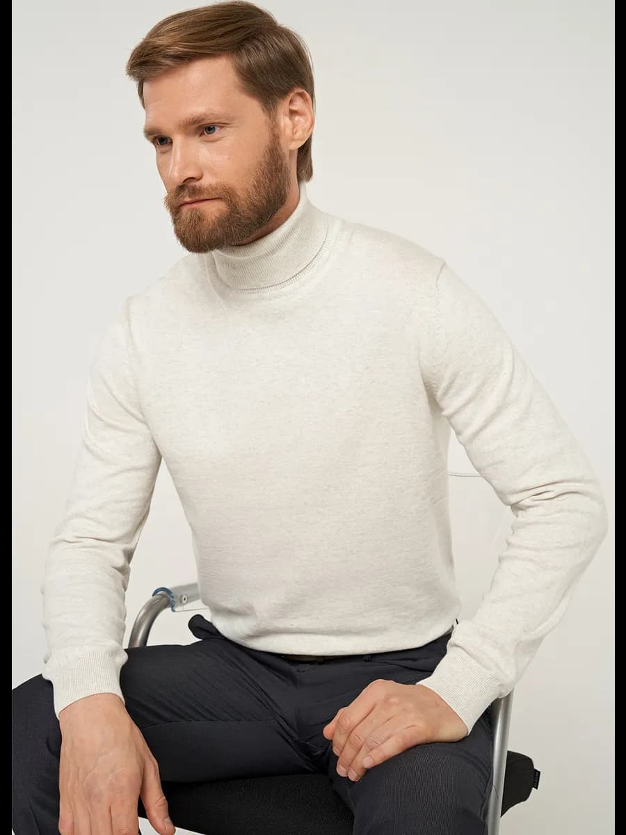 Джемпер водолазка вязаная бадлон базовая - фото 1