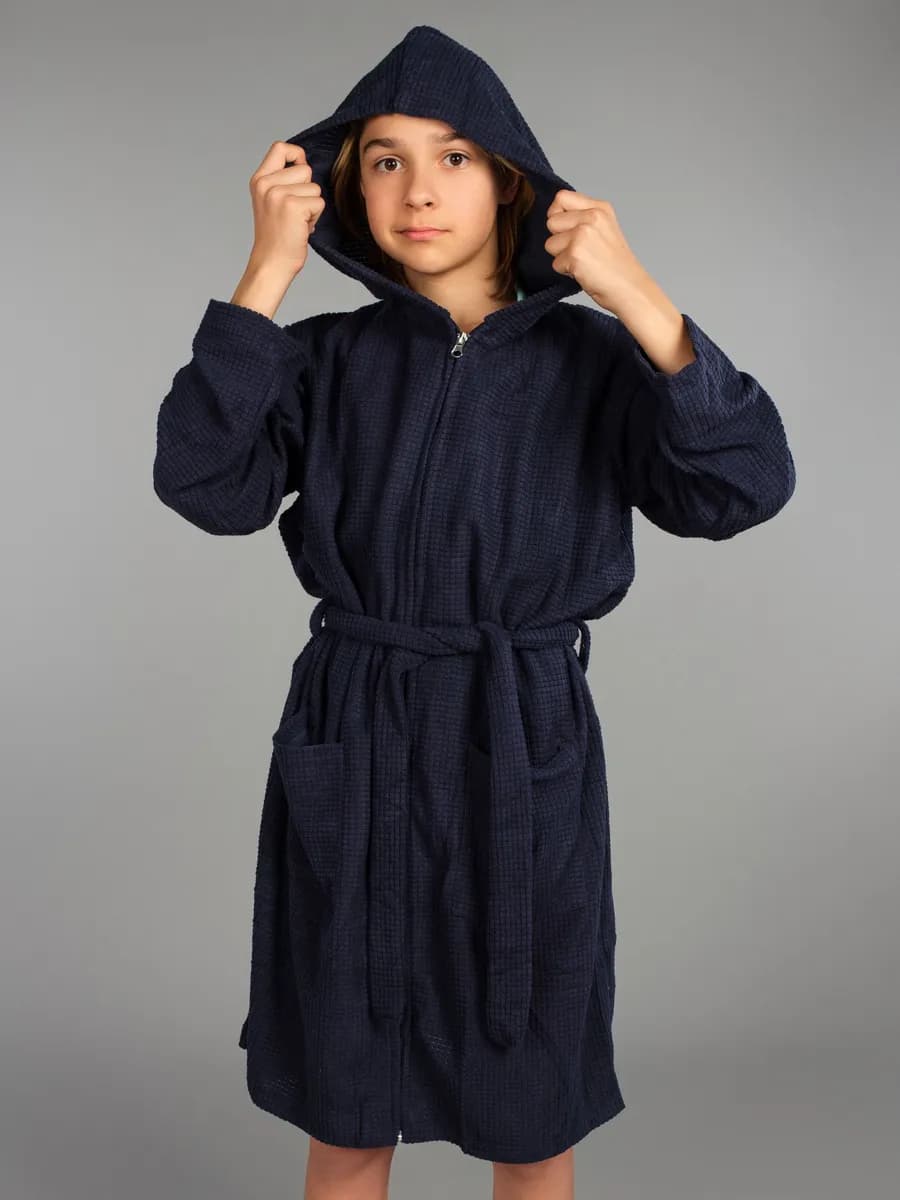 Халат детский на замке махровый