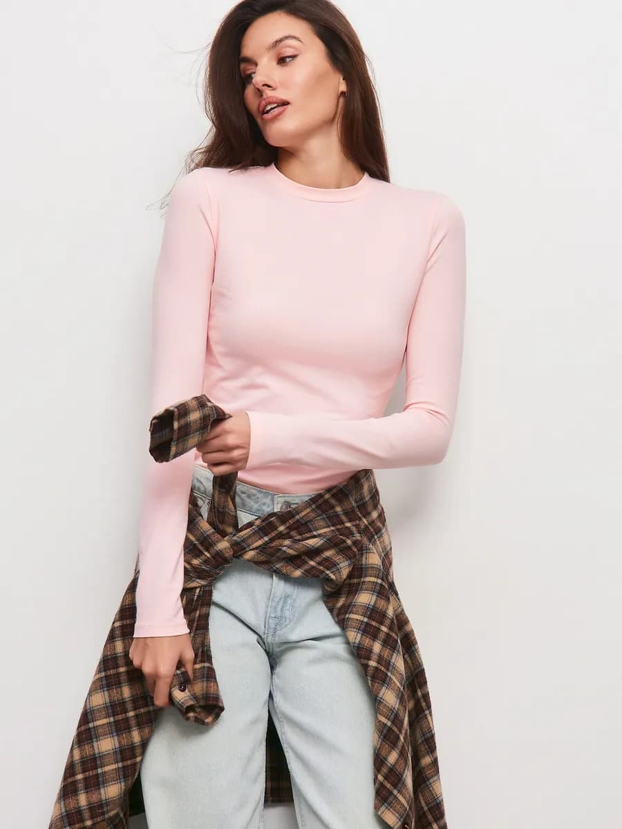 Лонгслив скимс облегающий с длинным рукавом