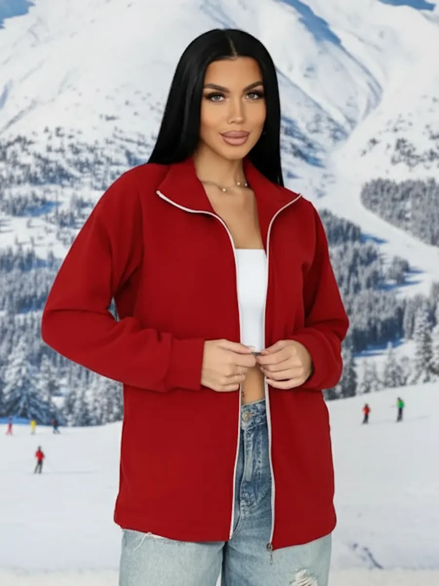 Толстовка флисовая на молнии теплая