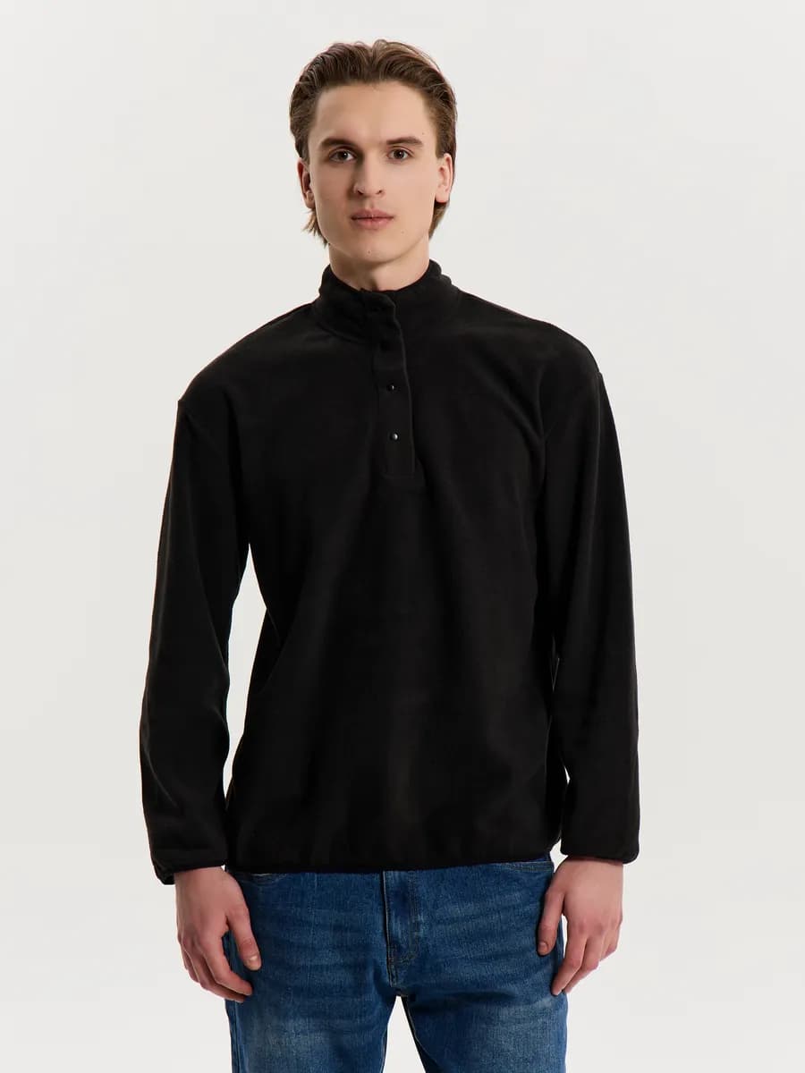 Толстовка свободного кроя без капюшона