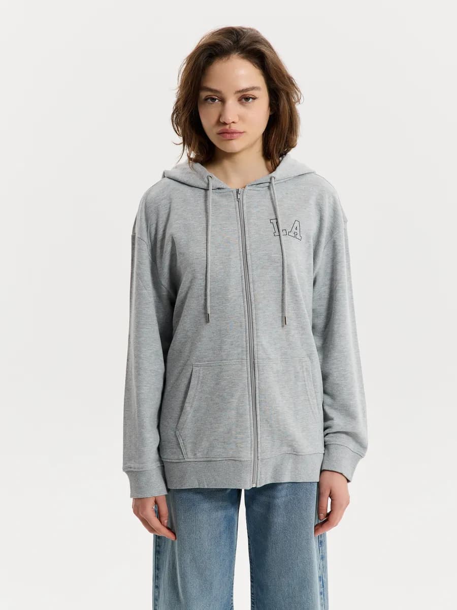 Толстовка на молнии с капюшоном