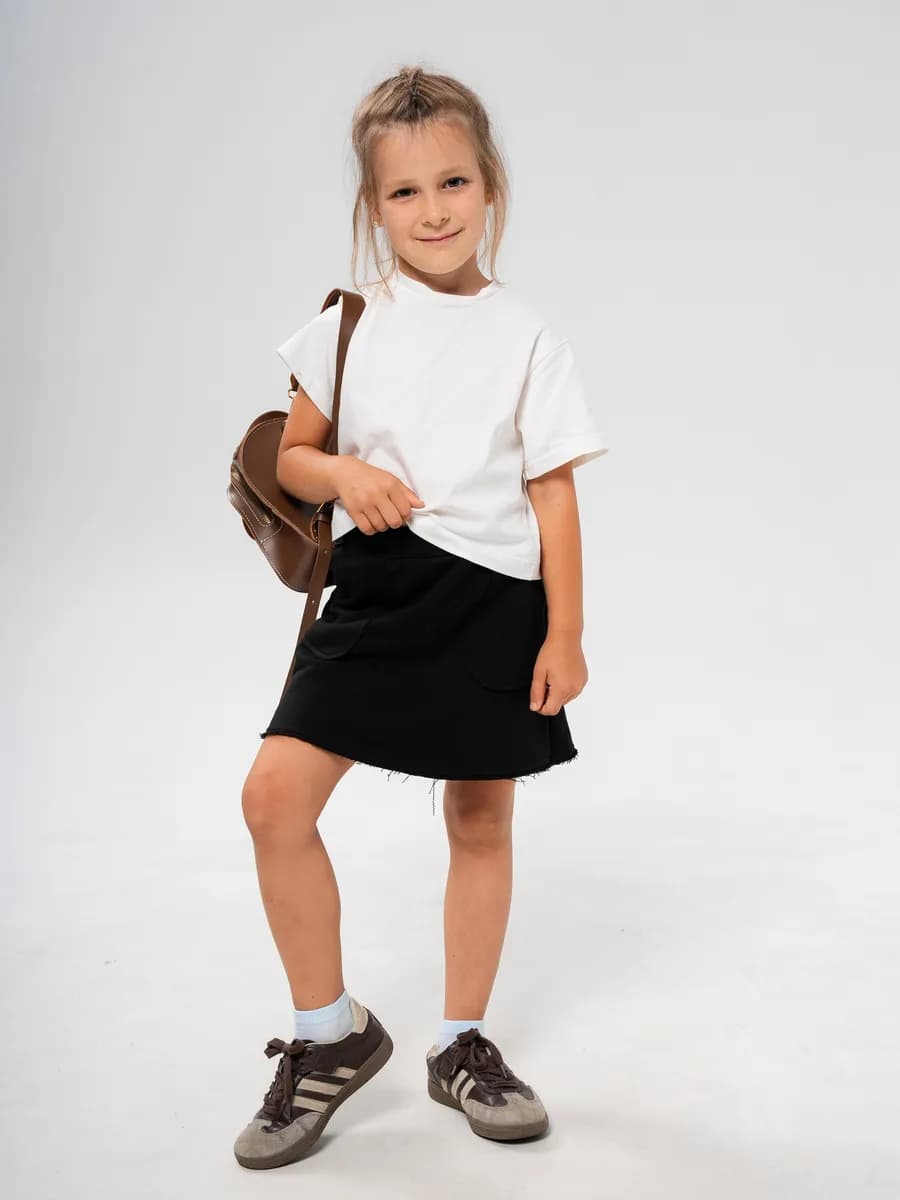 Юбка детская с карманами трехнитка