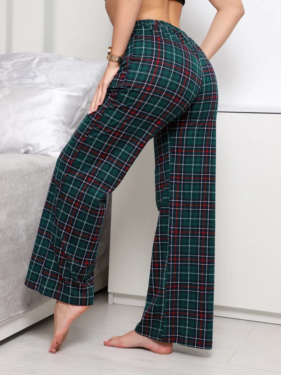 Брюки домашние летние на резинке больших размеров