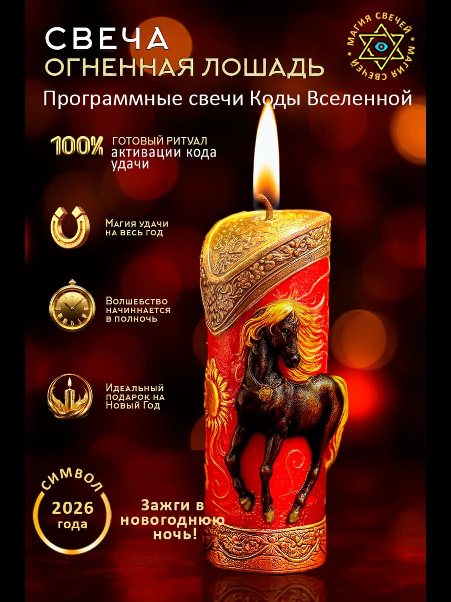 Магическая свеча Огненная Лошадь