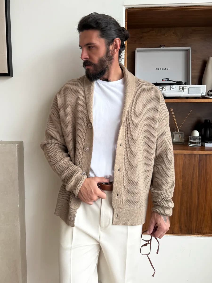 Вязаный кардиган на пуговицах