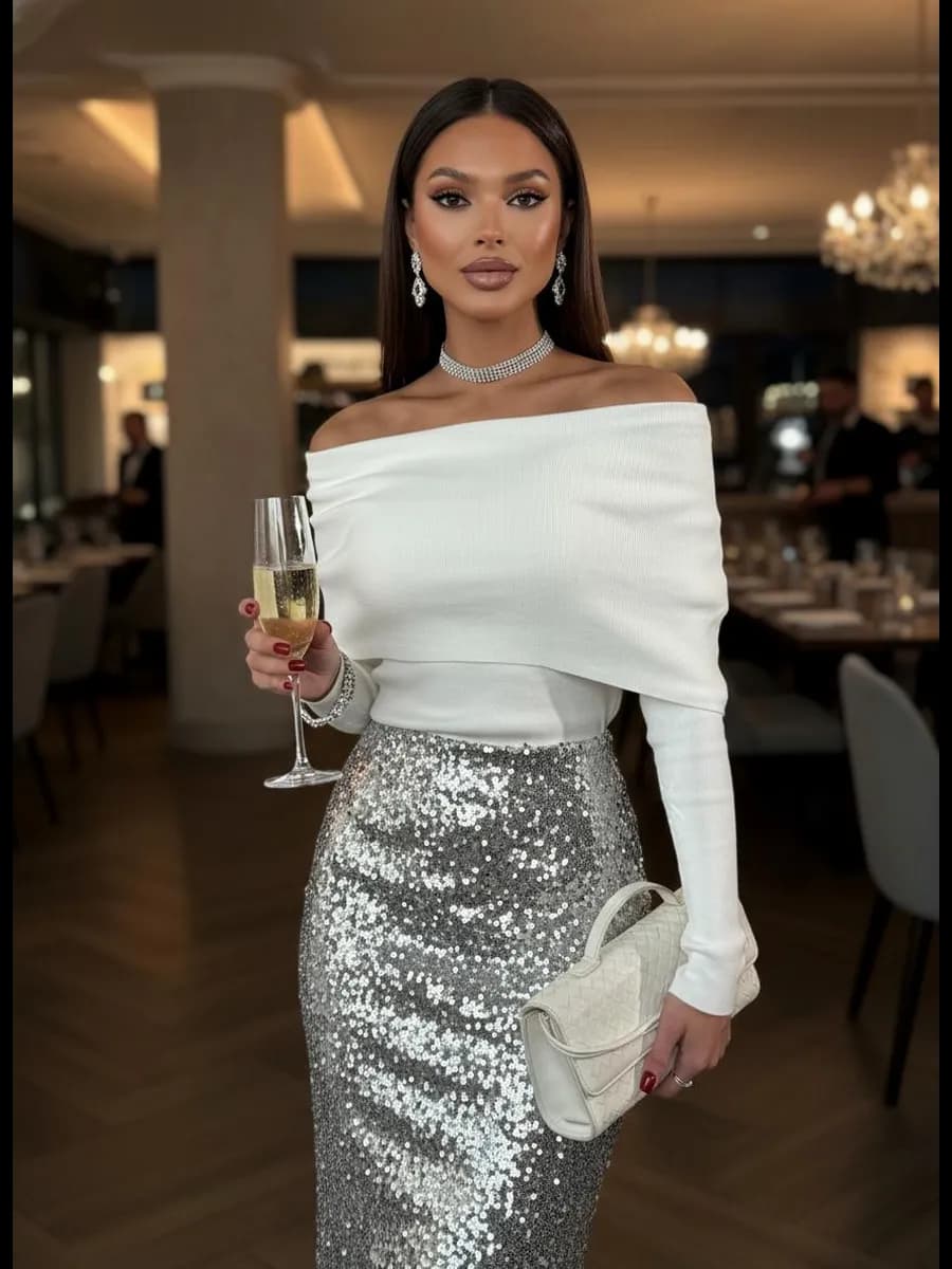 Свитер с открытыми плечами лонгслив