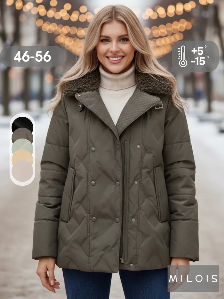 Куртка демисезонная с капюшоном больших размеров