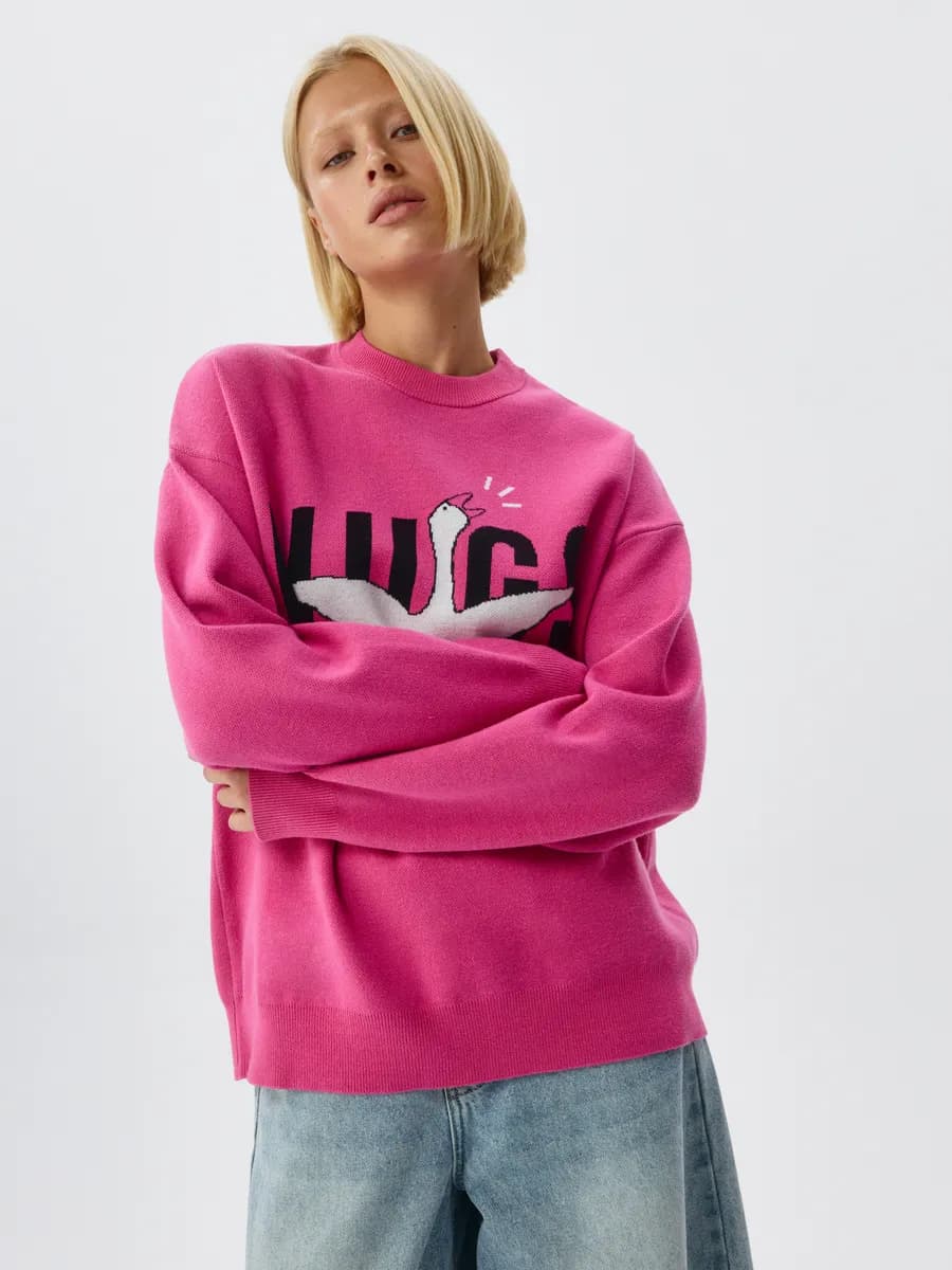 Вязаный джемпер с жаккардовым принтом