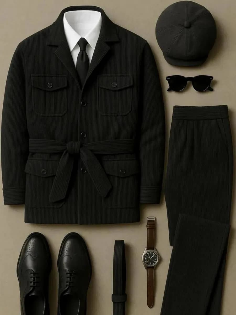 Костюм теплый вельветовый old money