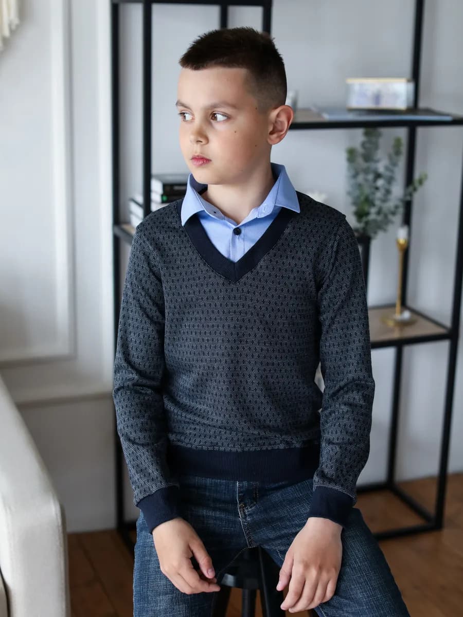 Джемпер обманка в школу