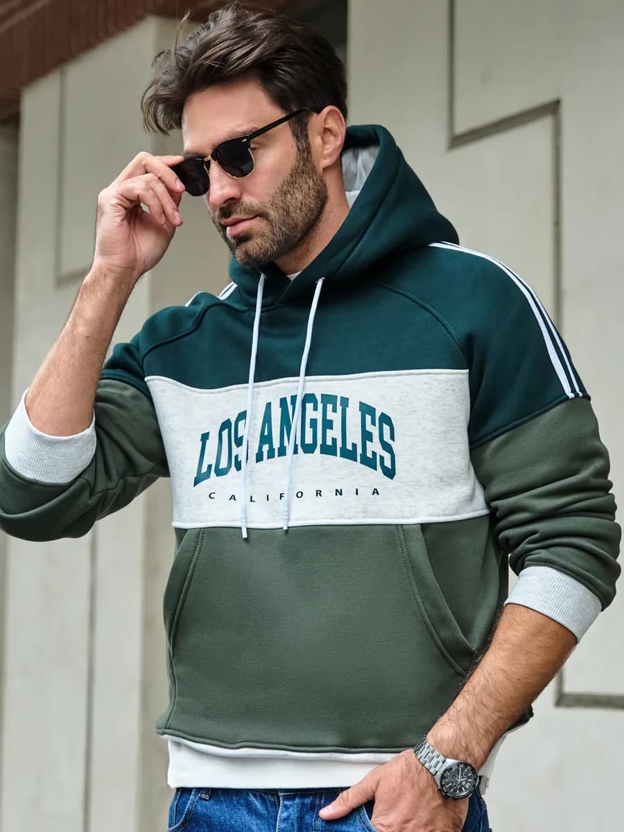 Худи оверсайз с капюшоном и начесом барашек