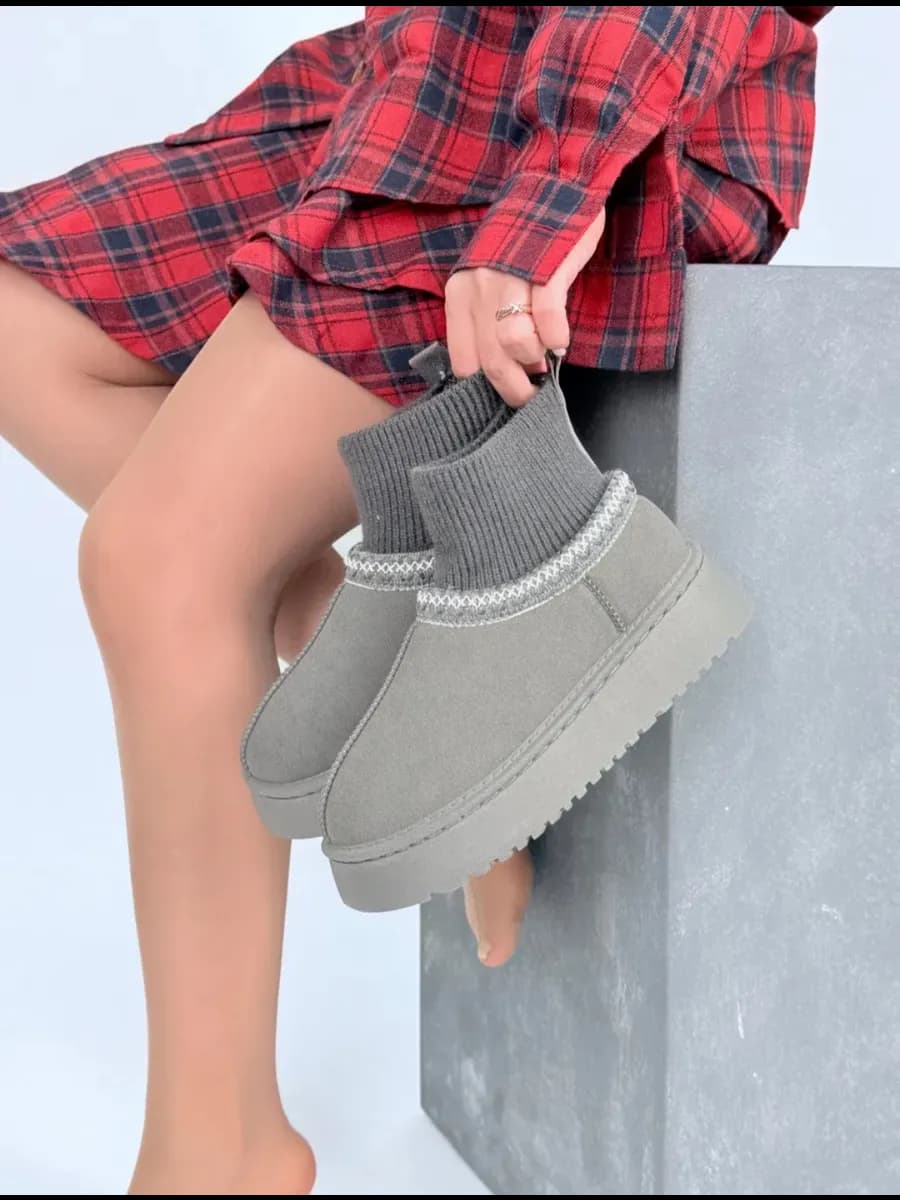 Угги короткие мини на толстой подошве ugg