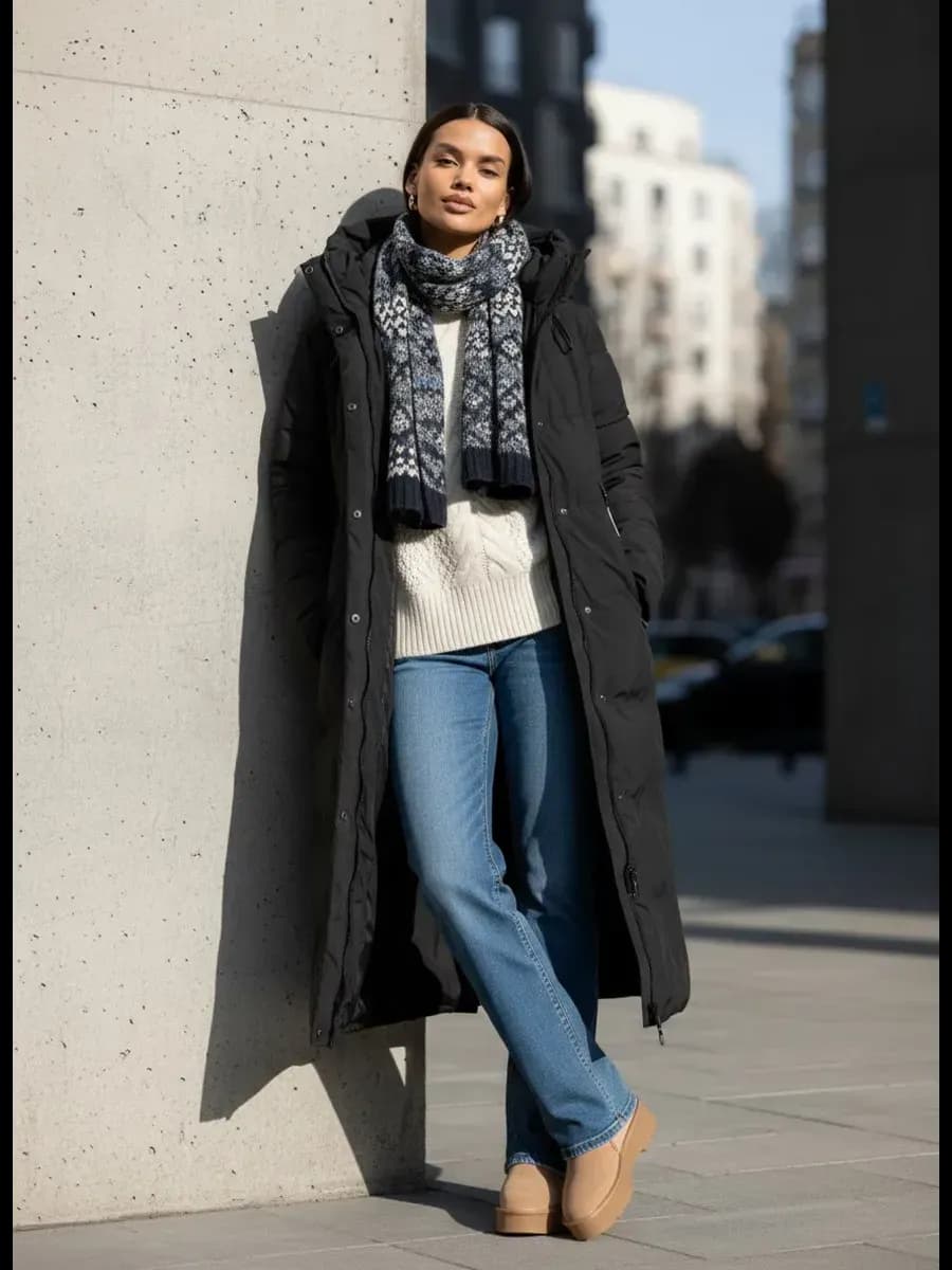 Куртка демисезонная длинная с капюшоном