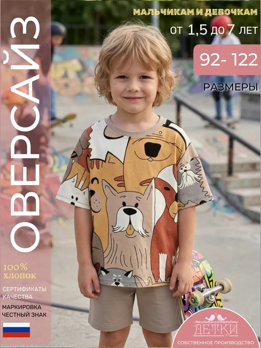 Футболка оверсайз для мальчика оригинал