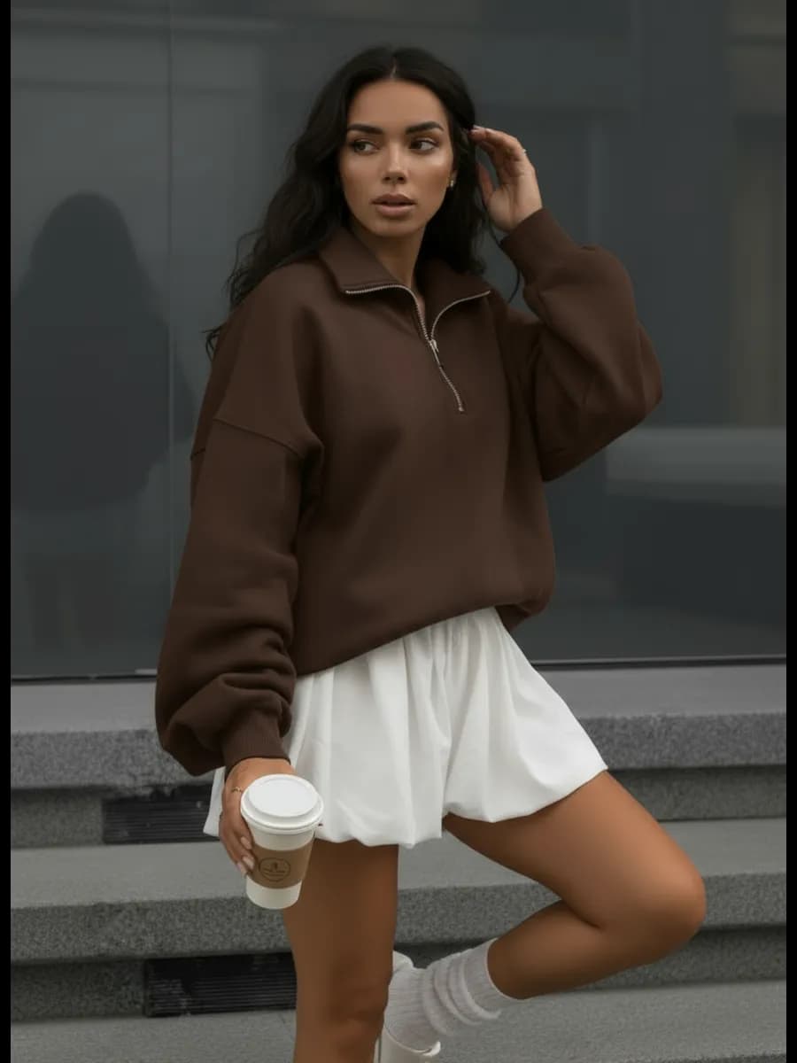 Свитшот полузамок на молнии