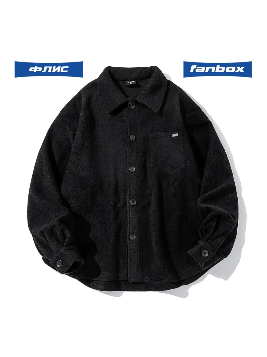 Рубашка флисовая оверсайз теплая - фото 1