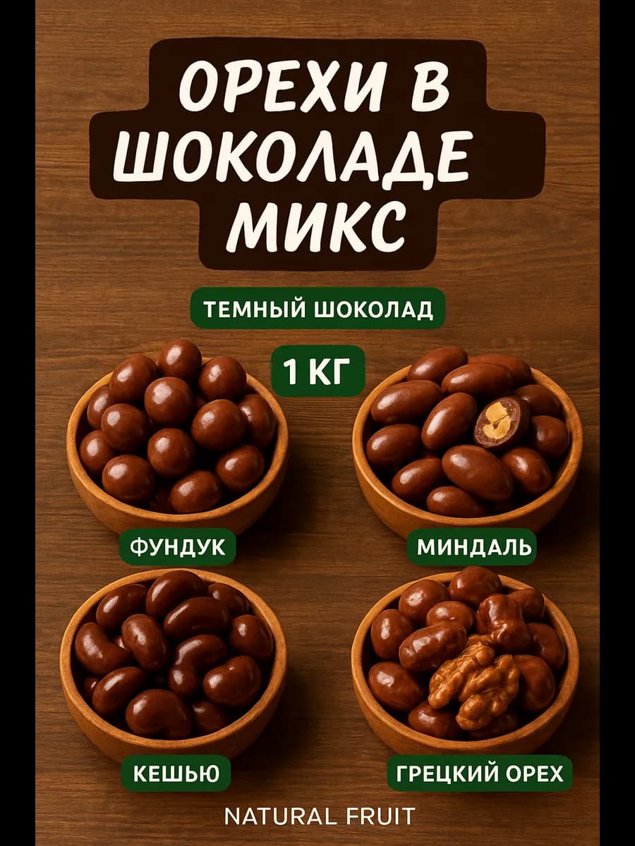 Орехи в шоколаде микс 1000г