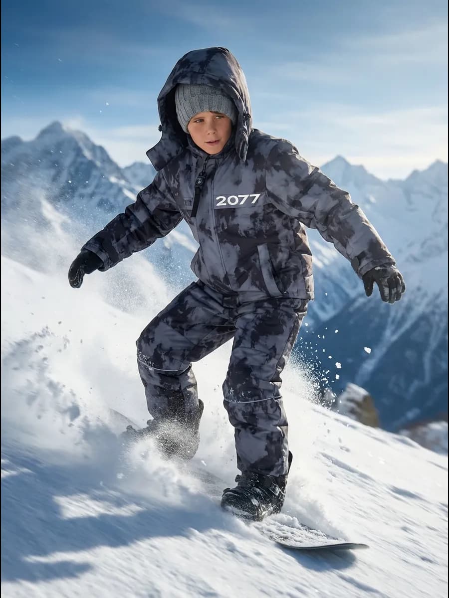 Комбинезон зимний детский для подростка мембрана с капюшоном