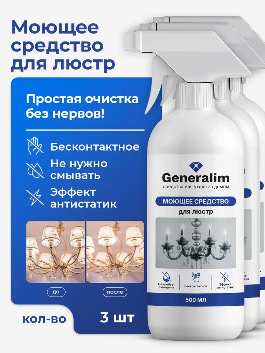 Средство для чистки люстр из хрусталя