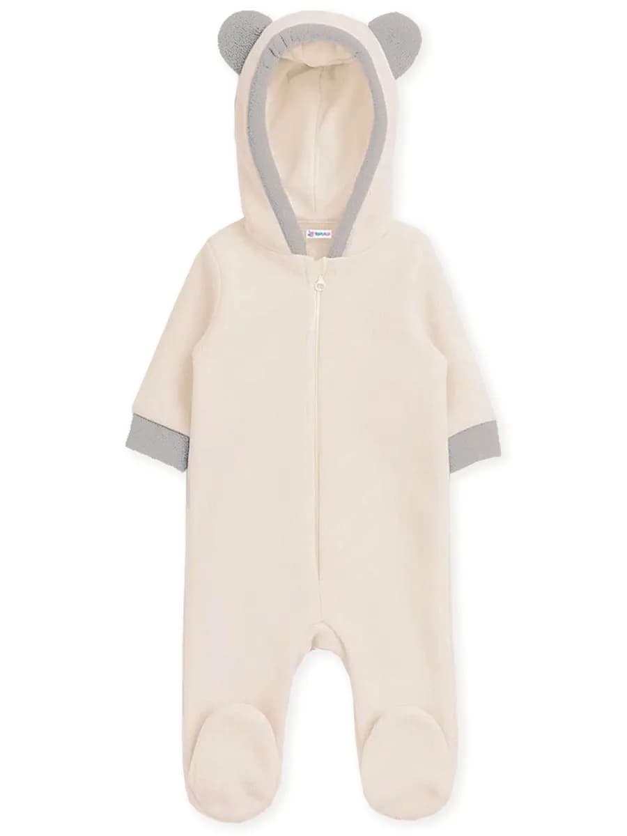 Комбинезон для новорожденных малышей флисовый с капюшоном